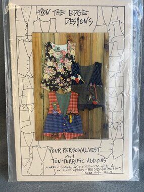 On The Edge Designs Your Personal Vest Pattern Size S M L XL Uncut
